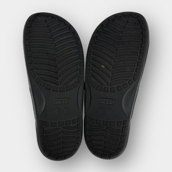 Crocs Men's Black Classic Slides Size 10 Slip On Lightweight Shoes Comfort - Picture 5 of 7